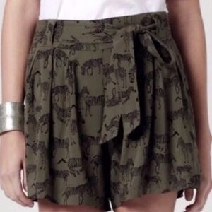 Anthropologie Daughters Of The Liberation Zebra Shorts 0